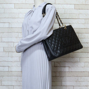 Chanel Tote Bag Black GST Caviar